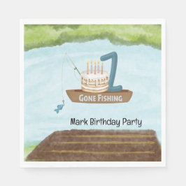 Fischerei 1. Geburtstag Serviette