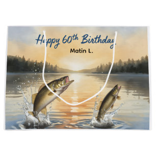 Fischerei 60. Geburtstag Große Geschenktüte