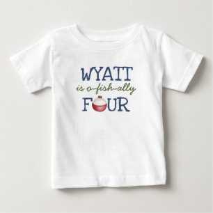 Fischerei am 4. Geburtstag O-Fish-Ally Vier T - Sh Baby T-shirt