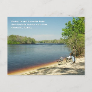 Fischerei auf die Suwannee-Postkarte Postkarte