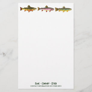Fischerei auf Forellen Sport Fischer Angeler Briefpapier
