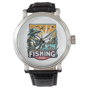 Fischerei auf Shirt Armbanduhr
