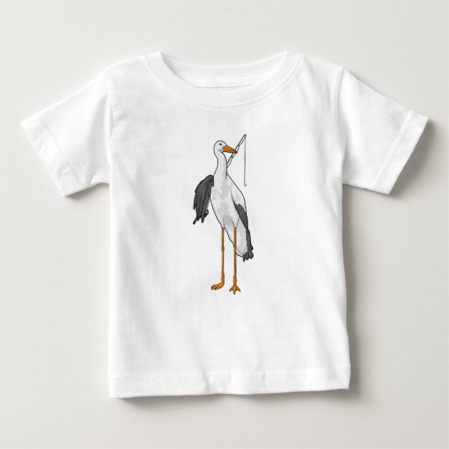 Fischerei auf Storchen Baby T-shirt (Vorderseite)