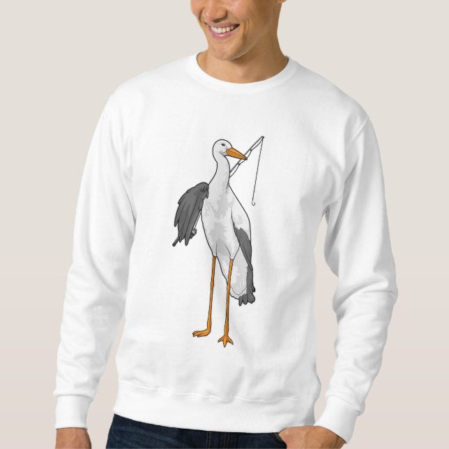 Fischerei auf Storchen Sweatshirt (Vorderseite)