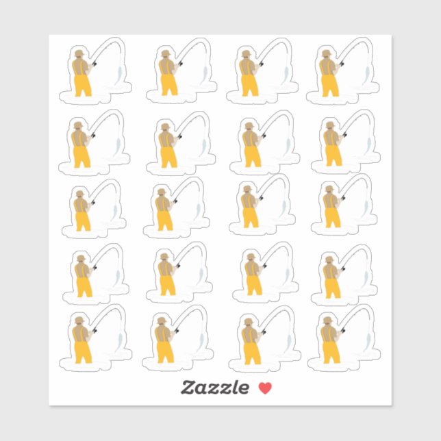 Fischerei Aufkleber (Blatt)