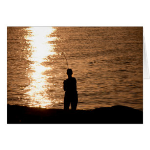 Fischerei bei Sonnenuntergang