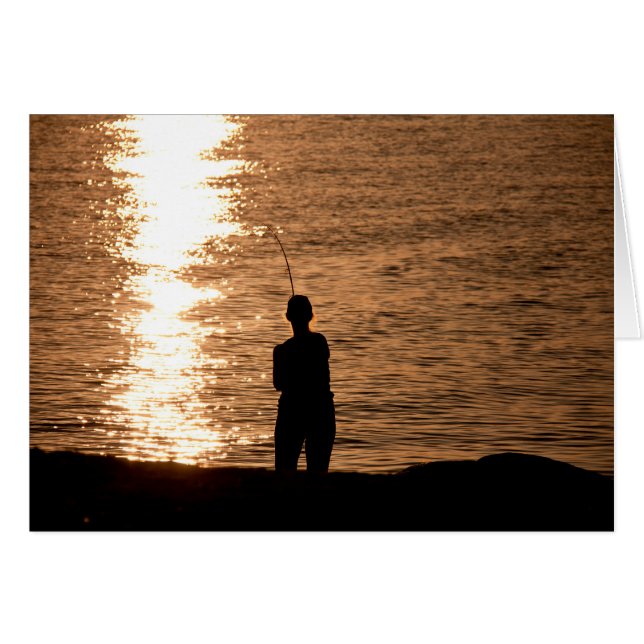 Fischerei bei Sonnenuntergang (Vorderseite (Horizontal))