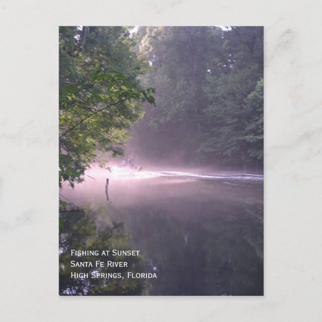 Fischerei bei Sunset Postcard Postkarte (Vorderseite)