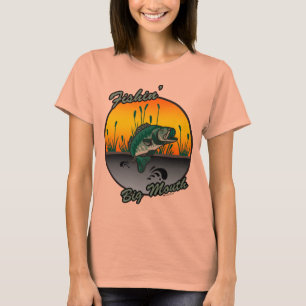 Fischerei der großen Mund-Fischen-Shirts T-Shirt