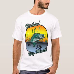 Fischerei der großen Mund-Fischen-Shirts T-Shirt