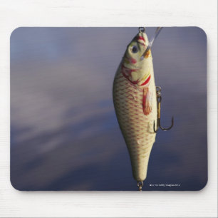 Fischerei des Köders vor Wasser Mousepad