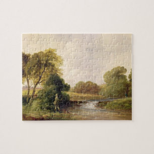 Fischerei: Einen Fisch (Öl auf Leinwand) spielen Puzzle