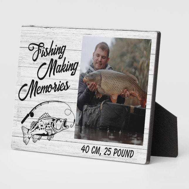 Fischerei Erinnerungen Vatertag Fischen Fotoplatte (Seite)