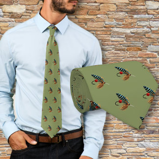 Fischerei Fische Süßwasser Fischer Neck Tie Krawatte