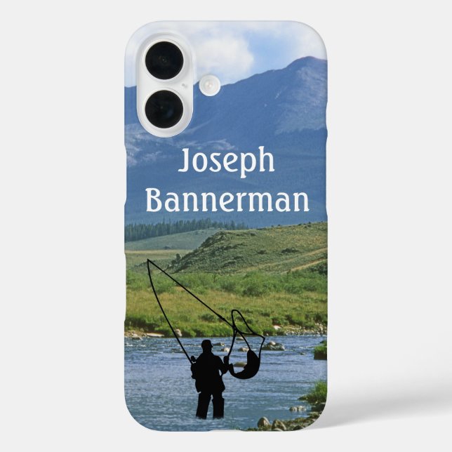 Fischerei - Fischer im Fluss personalize Case-Mate iPhone Hülle (Rückseite)