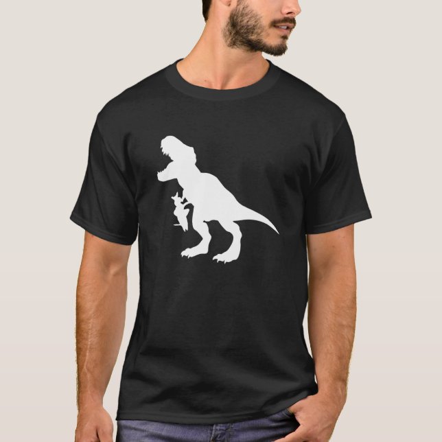 Fischerei Fishsaurus Rex Dinosaur T-Shirt (Vorderseite)