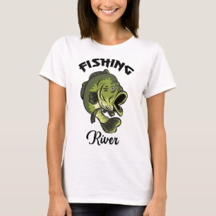 Fischerei-Flusszeichen T-Shirt