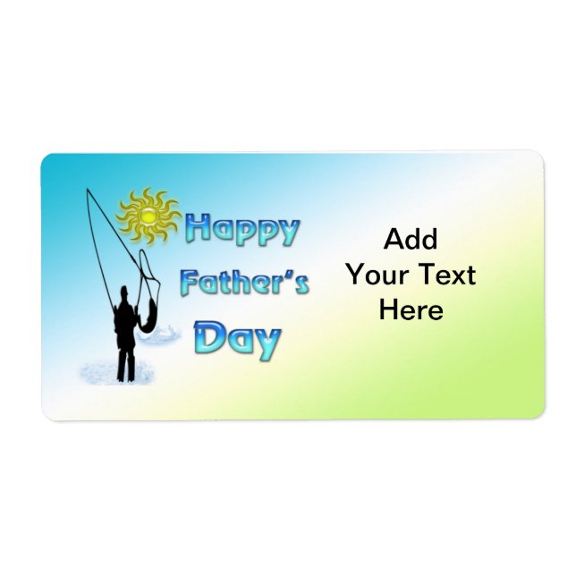 Fischerei - Frohes Vatertagslabel (Vorne)