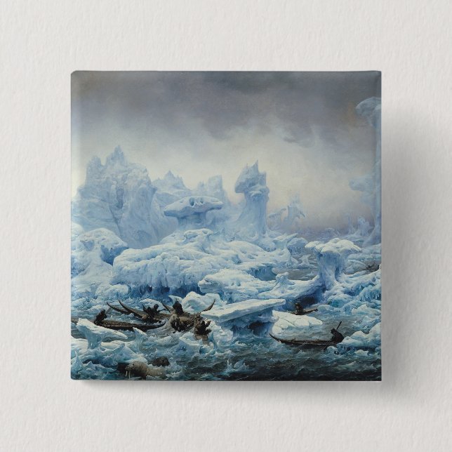 Fischerei für Walroß im Nordpolarmeer, 1841 Button (Vorderseite)