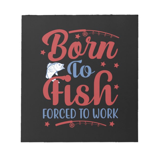 Fischerei Geboren Notizblock (Vorderseite)