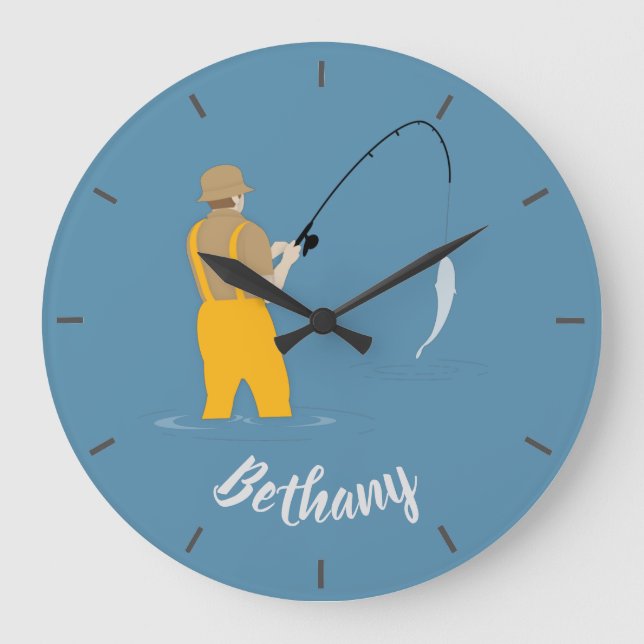 Fischerei Große Wanduhr (Vorderseite)