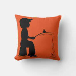 Fischerei im Abend Kissen