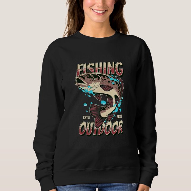 Fischerei im Freien Sweatshirt (Vorderseite)