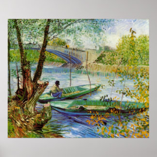 Fischerei im Frühjahr durch Vincent van Gogh Poster