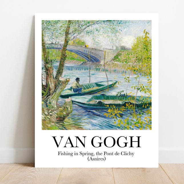 Fischerei im Frühjahr durch Vincent van Gogh Poster (Van Gogh's Vibrant Spring: Own "Fishing in Spring." Museum-quality poster)