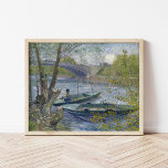 Fischerei im Frühjahr | Vincent Van Gogh Poster<br><div class="desc">Fischerei im Frühjahr,  Pont de Clichy (Asnières) (1887) | Original-Kunstwerk des niederländischen Postimpressionisten Vincent Van Gogh (1853-1890). Das Bild zeigt zwei Fischerboote im Wasser in der Nähe einer Brücke in sanften Blau- und Grüntönen. Verwenden Sie die Entwurfstools,  um einen benutzerdefinierten Text hinzuzufügen oder das Bild zu personalisieren.</div>