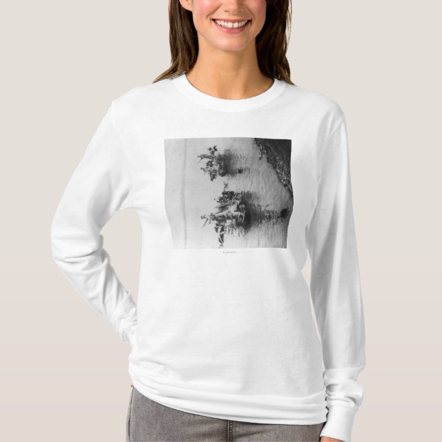 Fischerei im großartigen Kanal in Soochow-China T-Shirt (Vorderseite)