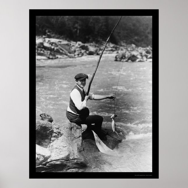 Fischerei im Potomac-Fluss 1919 Poster (Vorne)