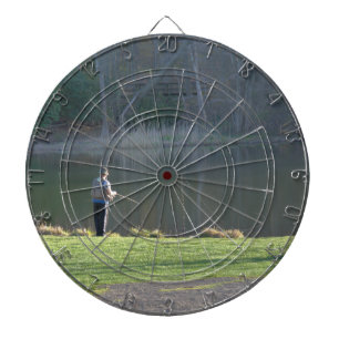 Fischerei im Teich Dartscheibe