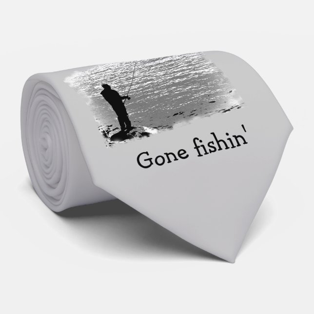 Fischerei in dem See Krawatte (Gerollt)