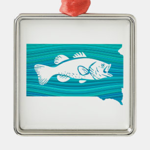 Fischerei in Süddakota Ornament Aus Metall