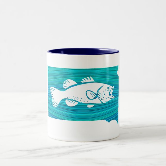 Fischerei in Süddakota Zweifarbige Tasse (Mittel)