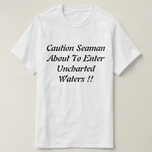 Fischerei in unbekannten Gewässern - Funny Logo, T-Shirt (Design vorne)