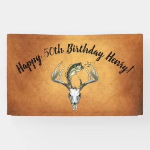 Fischerei Jagd 50. Geburtstag Banner