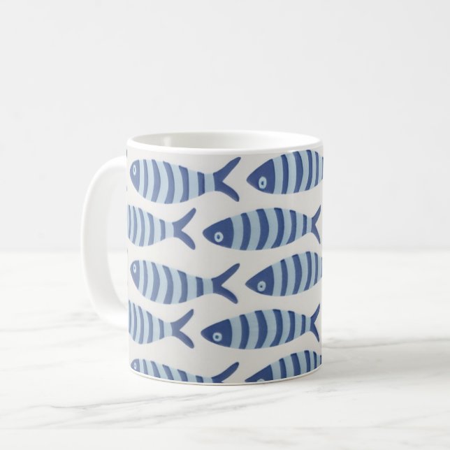 Fischerei-Kaffeetasse für den Morgen Kaffeetasse (Vorderseite Links)
