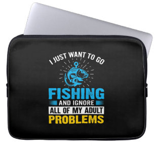 Fischerei Kunst, die ich nur Gewollt, um zu fische Laptopschutzhülle