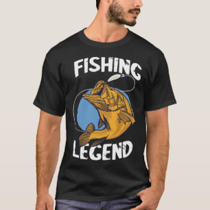 Fischerei-Legende Engel-Legende Barsch-Angeln T-Shirt