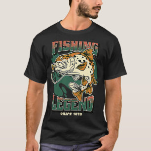 Fischerei-Legende Forelle Bass Angler seit 1978 De T-Shirt