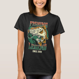 Fischerei-Legende Forelle Bass Angler seit 2000 Di T-Shirt