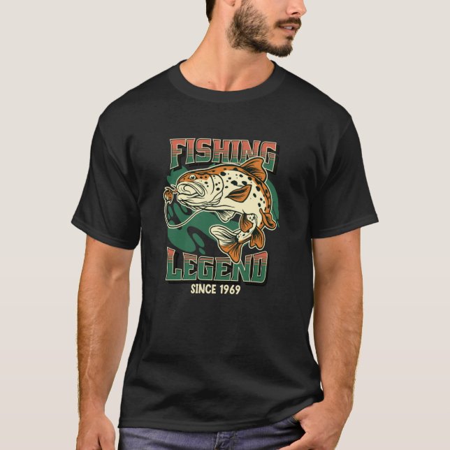 Fischerei-Legende Forellenbarsch Angler seit 1969  T-Shirt (Vorderseite)