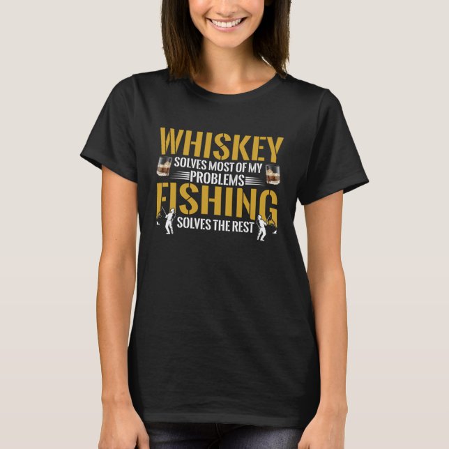 Fischerei löst meine Probleme Fischer T-Shirt (Vorderseite)
