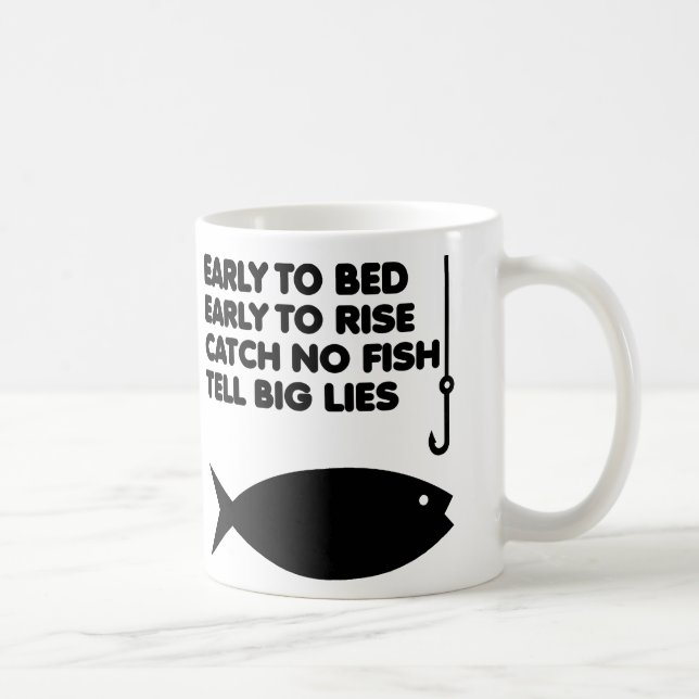 Fischerei Lügen lustige Tasse oder Reise-Tasse (Rechts)