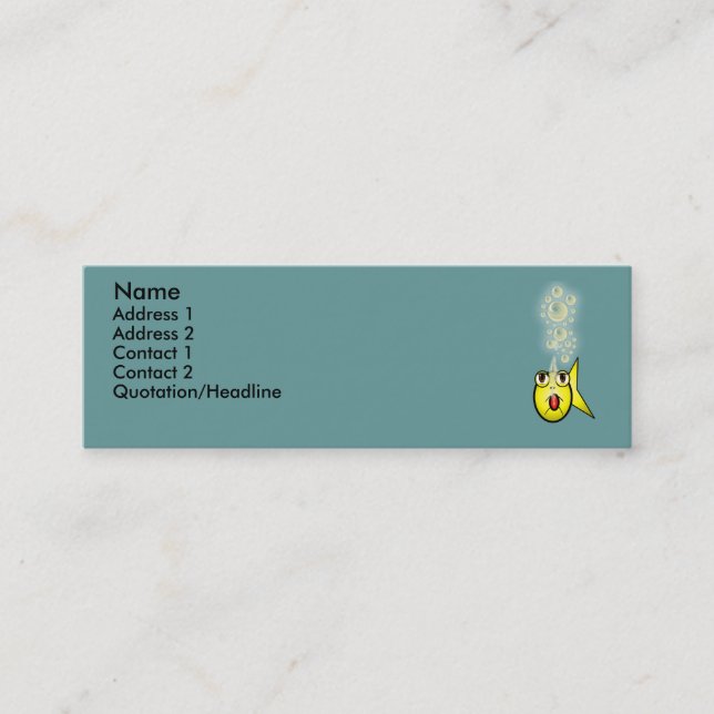 Fischerei Mini Visitenkarte (Vorderseite)