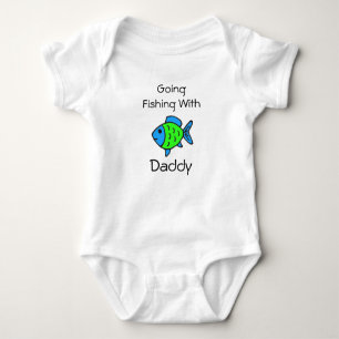Fischerei mit Daddy One Piece T-Shirt Baby Baby Strampler