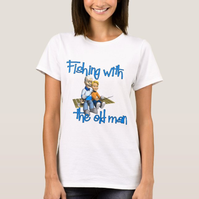 Fischerei mit dem alten Mann T-Shirt (Vorderseite)