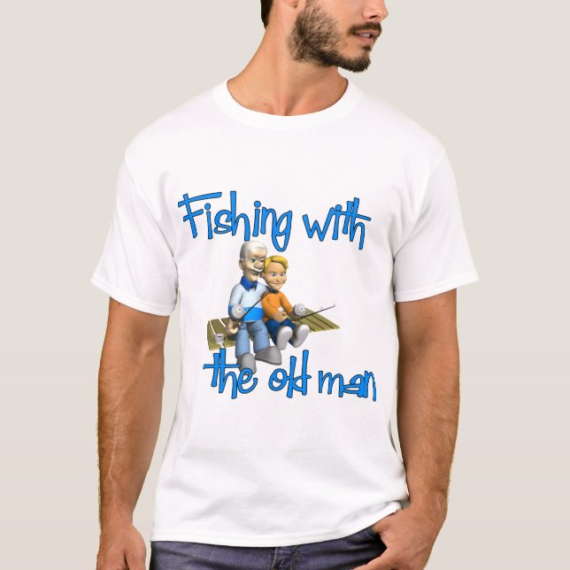 Fischerei mit dem alten Mann T-Shirt (Vorderseite)